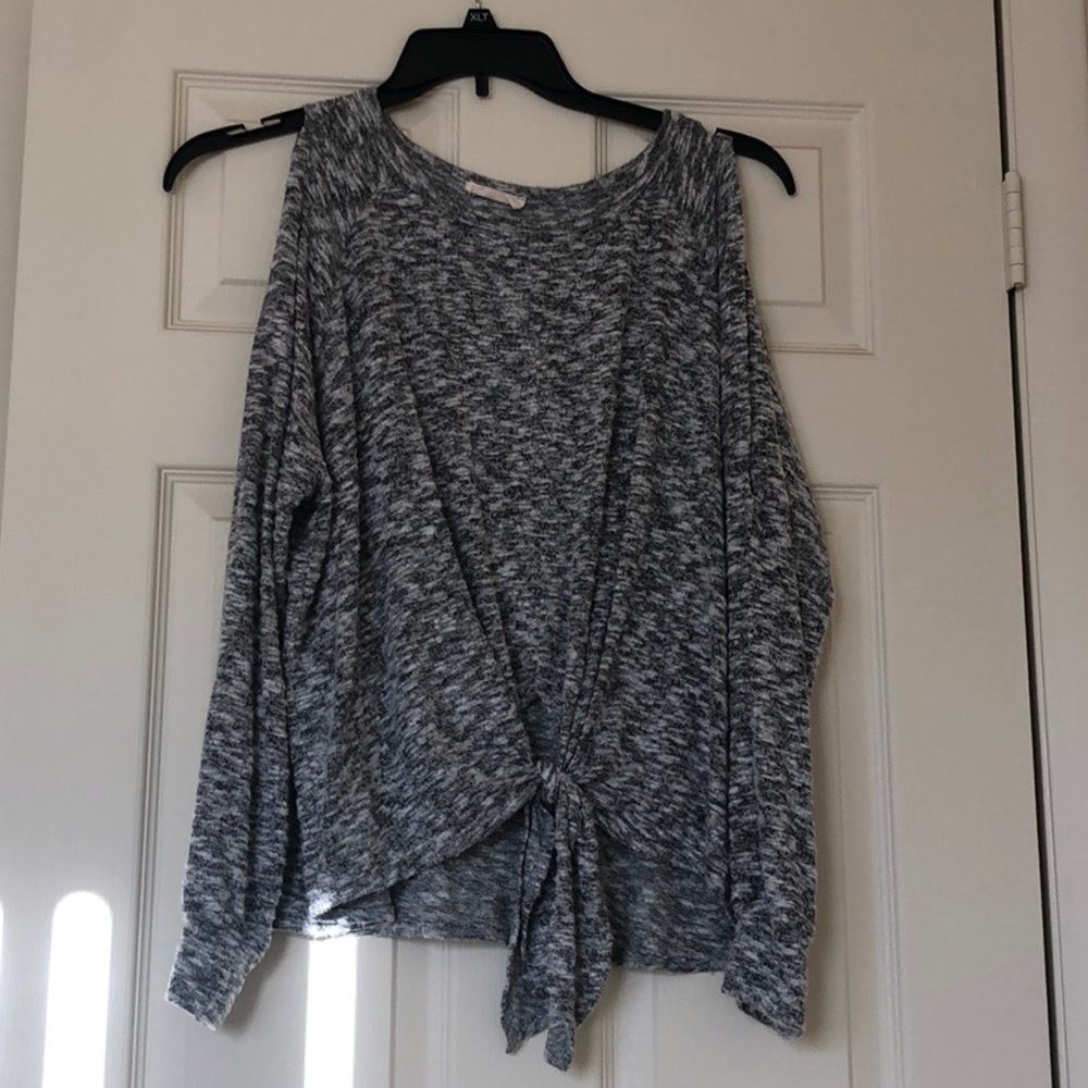 Cold shoulder sweater